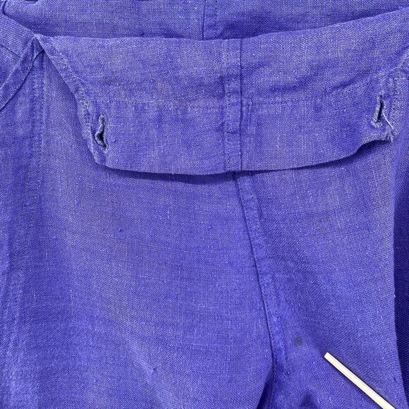 ANGELHEART DESIGNS Outfit M Linen Boxy Top & Tapered Pants 2 Pieces Blue USA VTG - Picture 13 of 16